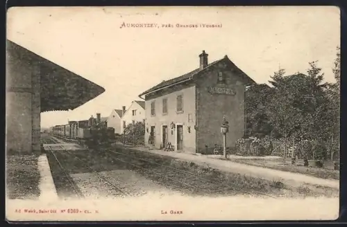 AK Aumontzey /Vosges, La Gare