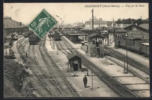 AK Chaumont /Haute-Marne, Vue sur la Gare