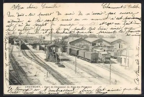 AK Chaumont, Gare de Chaumont du Pont des Flaneurs