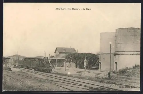AK Andilly /Hte-Marne, La Gare