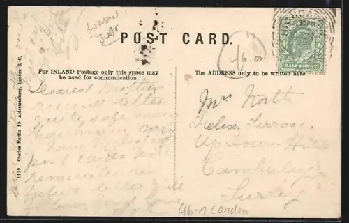 AK Highgate, Cromwell House, Strassenbahn