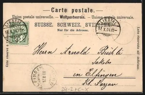 AK Basel, Das Stadt-Theater nach dem Brande 1904