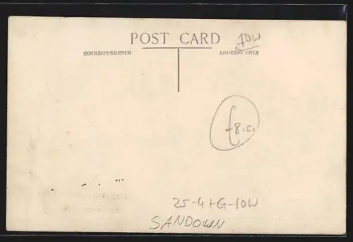 Foto-AK Sandown, Coach of the Moss Motor Tours, Autobus