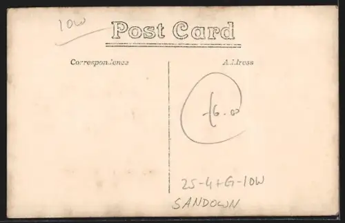 Foto-AK Sandown, Open coach with tourists