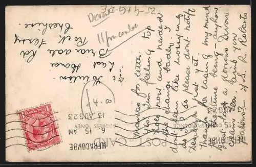 Foto-AK Ilfracombe, Open coach with tourists, Autobus