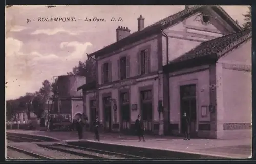 AK Rolampont, La Gare, Bahnhof