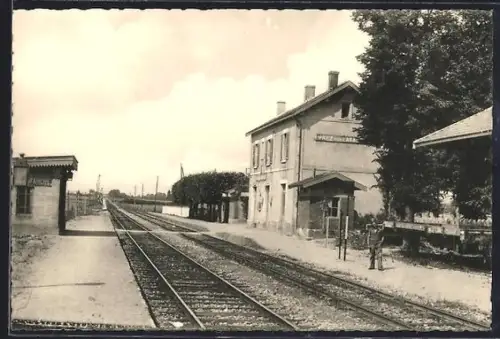 AK Prez-sous-Lafauche /Hte-Marne, La Gare, Bahnhof