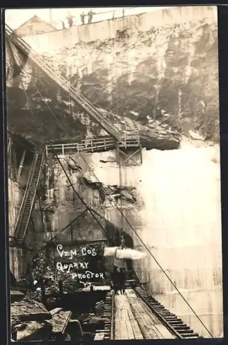 AK Quarry Proctor, VT. M. COS, Steinbruch mit Förderanlage