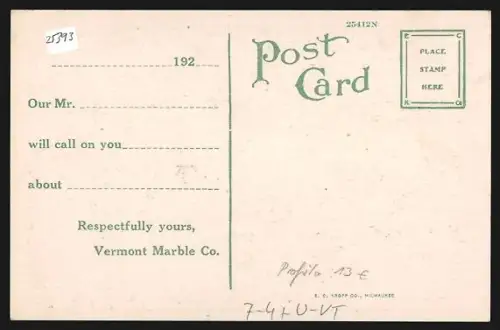 AK Proctor, VT, Vermont Marble Carvers at work in Proctor Shops