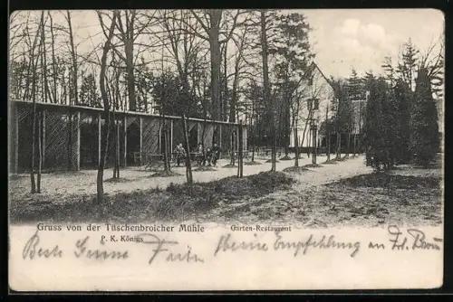 AK Wegberg, Gasthof Tüschenbroicher Mühle, Bes. P. K. Königs
