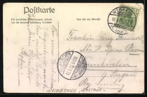 AK Wegberg, Gasthof Tüschenbroicher Mühle, Bes. P. K. Königs