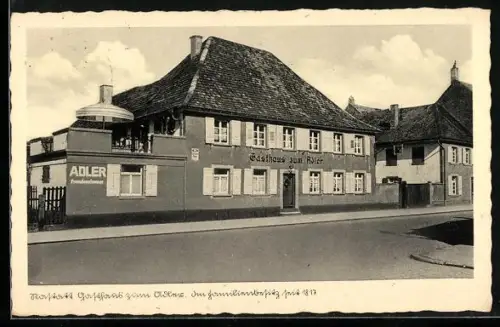 AK Rastatt, Gasthaus zum Adler, Bes. Hermann Katzenberger