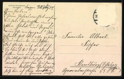 AK Siegen, Kaiserliches Postamt, Passepartout mit Briefkasten und Wappen