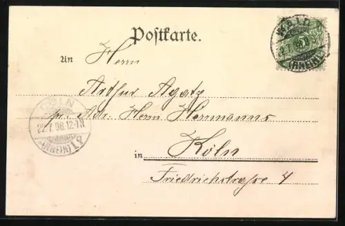 AK Wald-Rheinland, Rathaus, Obere Kaiserstrasse, Evangelische Kirche und Denkmal