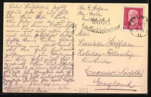 AK Berlin-Dahlem, Dorfaue mit Gasthaus Alter Krug