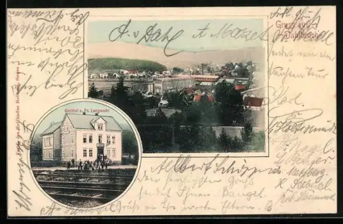 AK Dahlbruch, Gasthof v. Fr. Langenohl, Blick auf den Ort