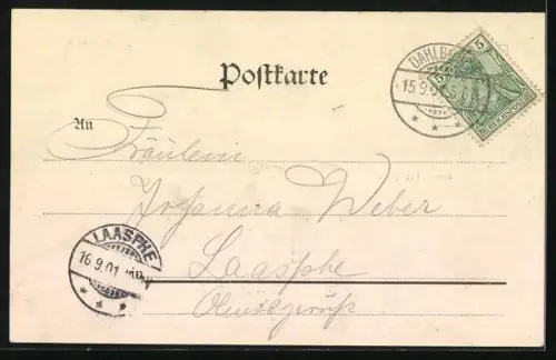 AK Dahlbruch, Gasthof v. Fr. Langenohl, Blick auf den Ort