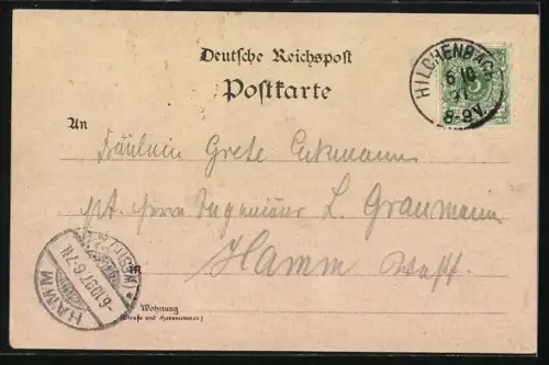 Lithographie Hilchenbach, Seminar, Stift-Keppel und Totalansicht