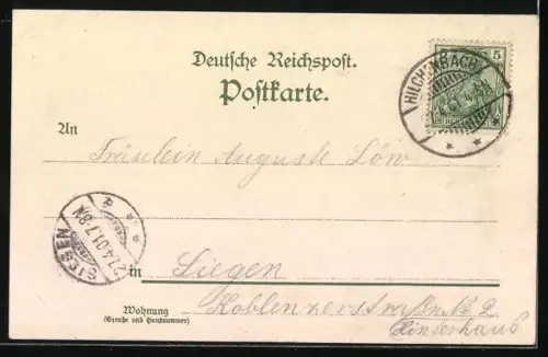 Lithographie Hilchenbach, Stift Keppel, Seminar, Gesamtansicht