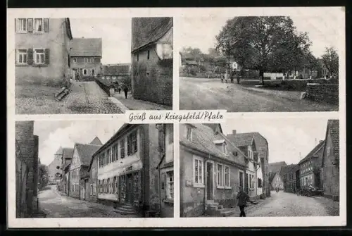 AK Kriegsfeld /Pfalz, Louis Obée, Strassenpartie mit Geschäft