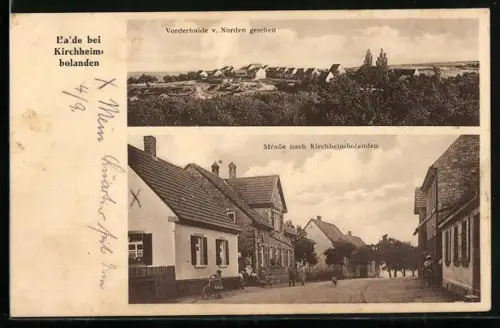 AK Kirchheimbolanden, Strassenpartie im Ort, Vorderheide v. Norden gesehen