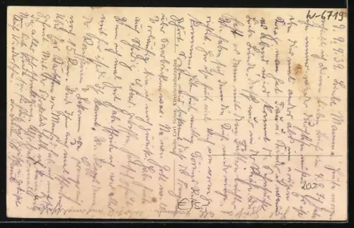 AK Kirchheimbolanden, Strassenpartie im Ort, Vorderheide v. Norden gesehen