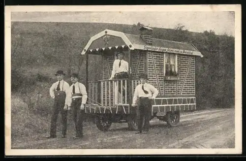AK Eiserfeld, Siegerländer Jungen ziehen ein kleines Haus, Siegerländer Jungen fahren rund um Deutschland