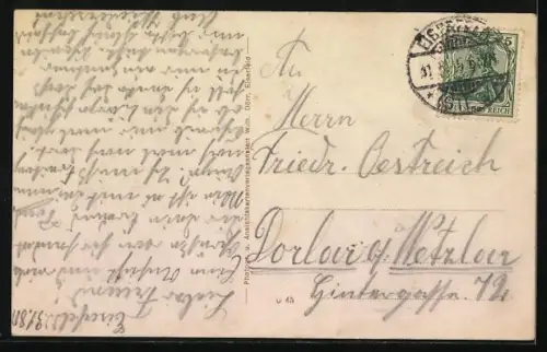 AK Eiserfeld, Bahnhof, Kaiserl. Postamt, Ansicht über den Bahnkörper und Grabettstrasse