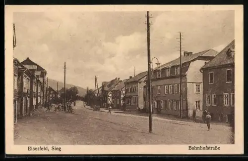 AK Eiserfeld /Sieg, Partie in der Bahnhofstrasse