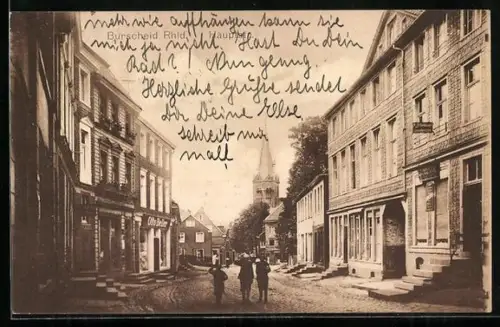 AK Burscheid / Rheinl., Hauptstrasse mit Geschäft Otto Beller