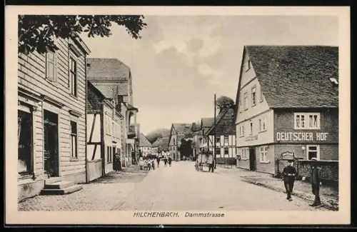 AK Hilchenbach, Gasthaus Deutscher Hof in der Dammstrasse