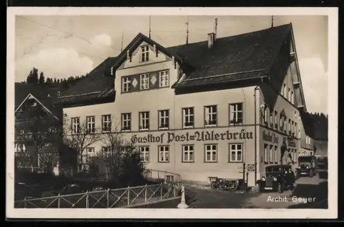 AK Rettenberg /Allgäu, Gasthof Post-Adlerbräu m. Landhaus Therese, Bes. A. Müller u. H. Zötler