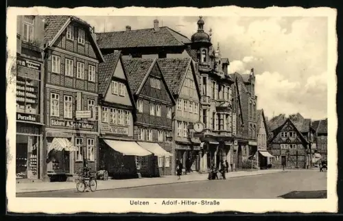AK Uelzen, Häuser an der Strasse