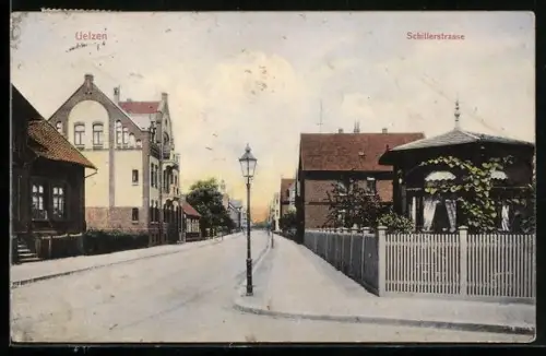 AK Uelzen, Blick in die Schillerstrasse