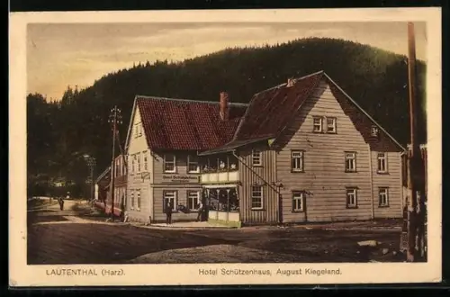AK Lautenthal /Harz, Hotel Schützenhaus, Inh. August Kiegeland