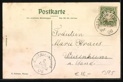 AK Harxheim / Zellertal, Kirche, Strasse mit Blick nach Zell, Bäckerei u. Spezereihandlung von A. Bierbauer