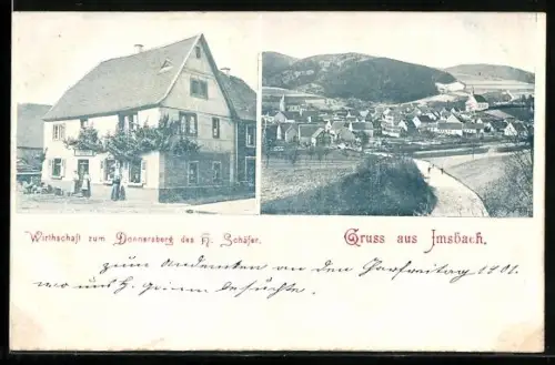AK Imsbach, Gasthaus zum Donnersberg, Bes. H. Schäfer