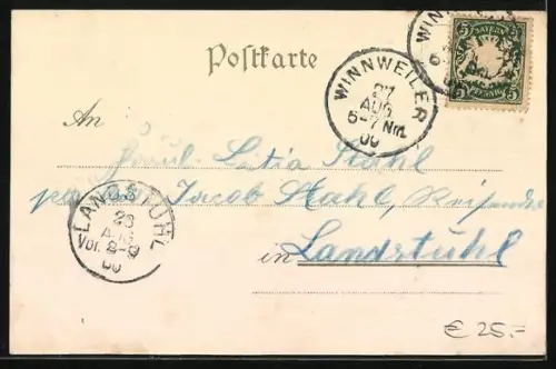 AK Lohnsfeld, Gasthaus zum Pflug, Ortsansicht aus der Vogelschau