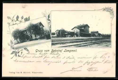AK Langmeil, Blick zum Bahnhof