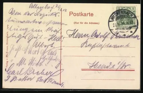 AK Hilchenbach i. W., Kgl. Lehrerseminar, Kgl. Amtsgericht, Evang. Kirche