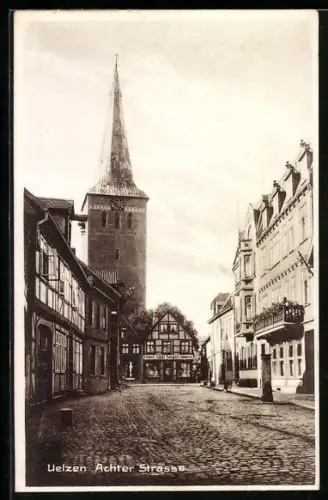 AK Uelzen, Achter Strasse mit Geschäften