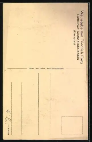 AK Kirchheimbolanden, Gasthof Weinstube von Friedrich Fretz