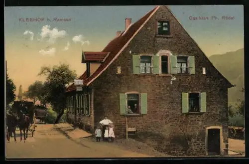 AK Kleehof b. Ramsen, Gasthof Ph. Rödel von aussen