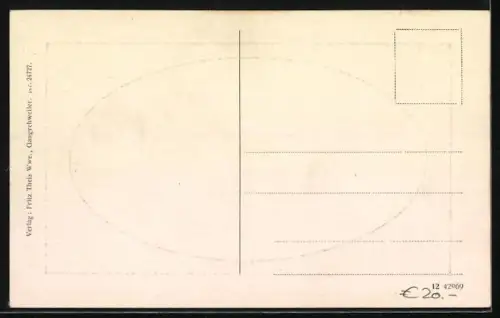 AK Gaugrehweiler /Pfalz, Partie in der Chaussée-Strasse, Bilderrahmen-Passepartout