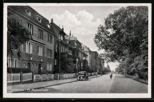 AK Güstrow i. M., Partie in der Hafenstrasse