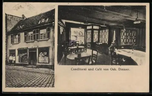 AK Kirchheimbolanden, Conditorei und Café von Oskar Diemer