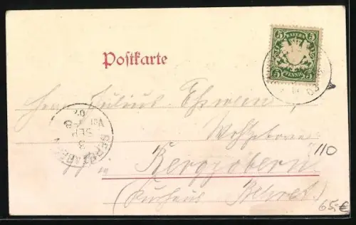 AK Heiligenmoschel, Gasthaus Zur Krone, Schule, Strassenpartie