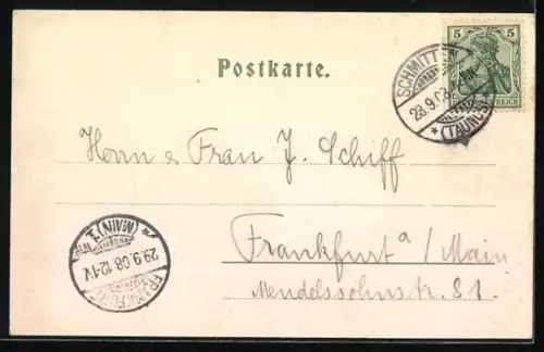 AK Seelenberg i. Taunus, Strassenpartie und Gasthaus zum Taunus