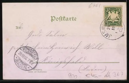 Lithographie Imsweiler, Mühle von Ludwig Limbacher, Geschäftshaus von Valentin Pfeiffer, Turm, Schulhaus, Totalansicht