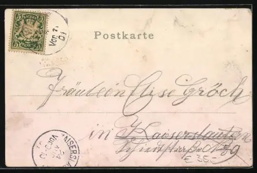 Lithographie Imsweiler, Mühle von Ludwig Limbacher, Kirche, Turm und Geschäftshaus von Valentin Pfeiffer